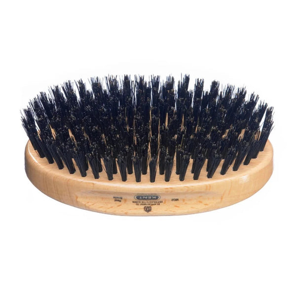 Kent Beechwood Pure Black Bristle Oval Brush